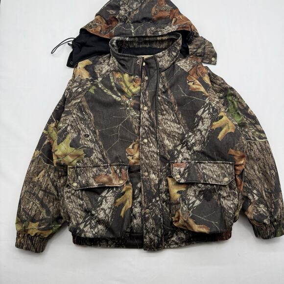 Vintage Woolrich Jacket Mens Large Mossy Oak Camo Hunting Jacket Reversible USA